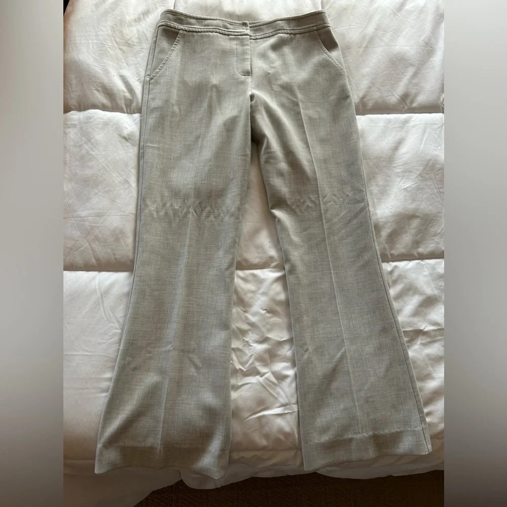 Trina Turk gray trouser wide leg pants 8
